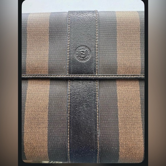 Fendi Vintage Pequin Clutch - Picture 7 of 8